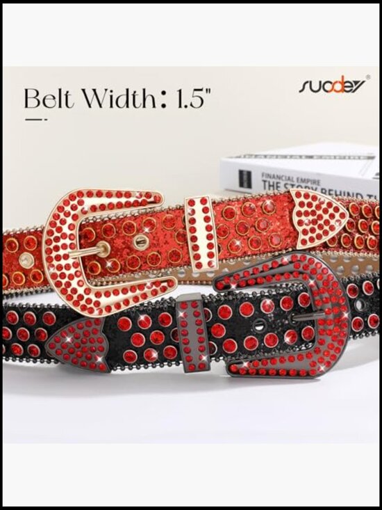 Western Cowboy Rhinestone Belt with Bling Sequins for Jeans main image 6